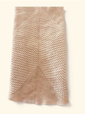 Wide Light Pink Cable Knit Infinity Scarf